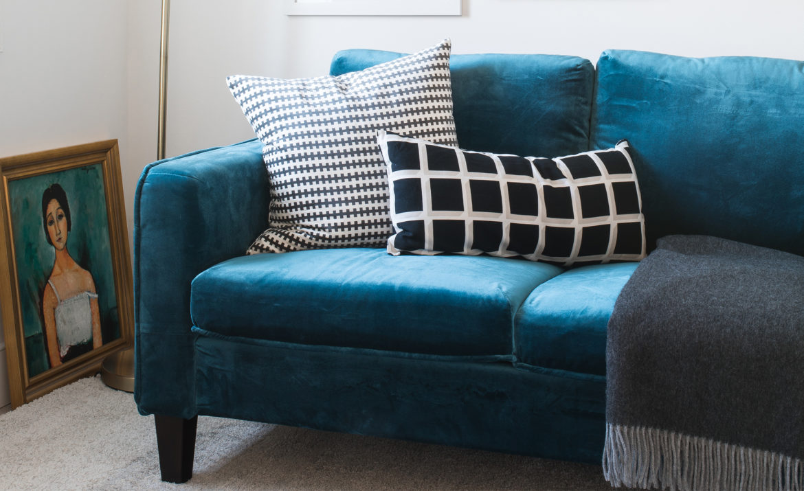 The Perfect Small Space Sofa – And How To Style It - Bright Bazaar by ...